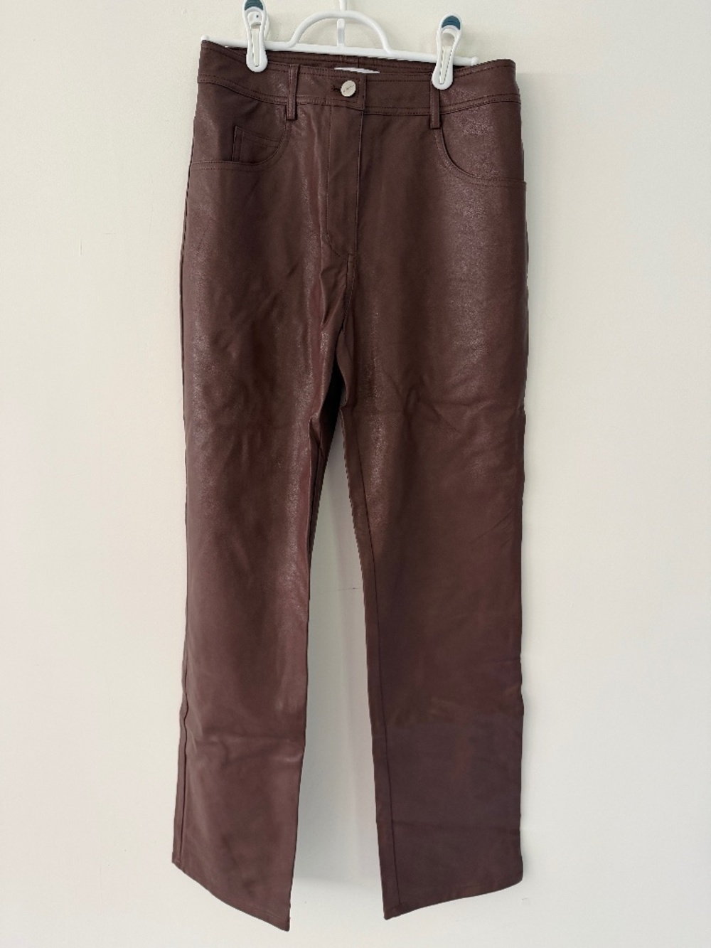 brown vegan leather Miaou pants size small